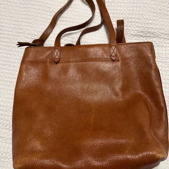 Madewell Cognac Leather Tote Bag - Picture 3 of 6